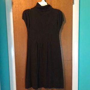 Brown turtleneck sweater dress